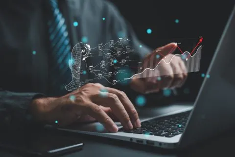 Agentic marketing automation dashboard showing AI-powered marketing agents, campaign analytics, audience insights, and automated digital marketing workflows.