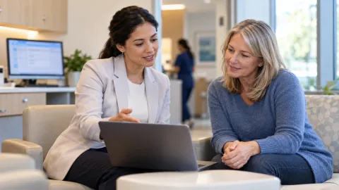 AI healthcare navigation supporting patients and care coordination in a modern healthcare setting