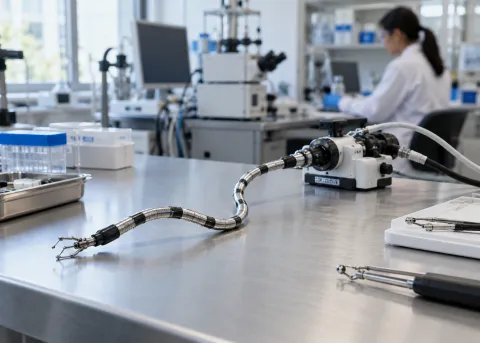 EndoQuest Robotics flexible surgical system in a modern operating room.