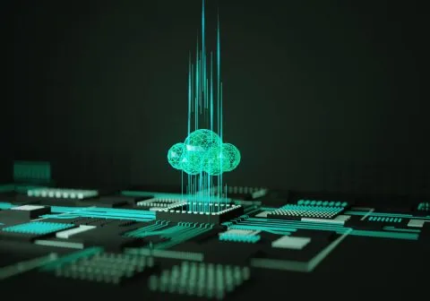 Sovereign AI infrastructure illustration showing advanced data centers, AI computing servers, secure cloud networks, and interconnected digital systems supporting national data sovereignty.