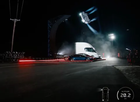 Tesla Roadster with SpaceX thrusters