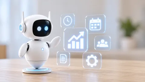 AI assistant robot representing the Town AI assistant