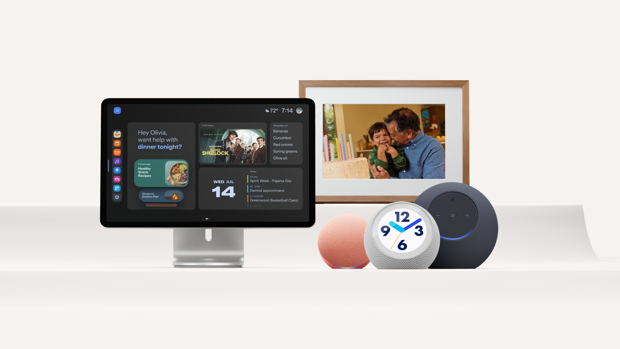 Alexa Photo Frame and Echo Time