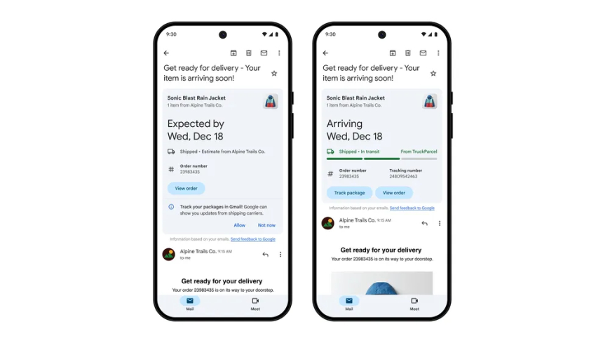 Gmail makes it easier to track upcoming package deliveries