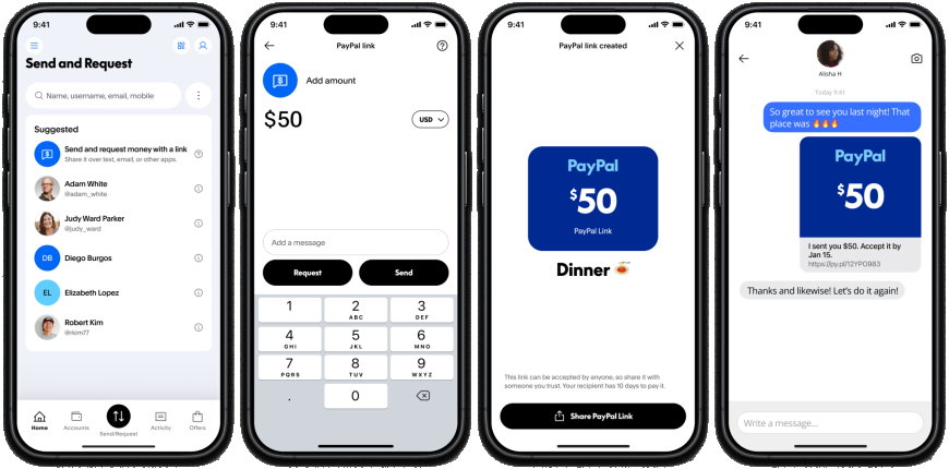 PayPal adds new one-to-one payment links that will soon support crypto