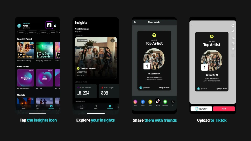 TikTok Users Can Now Share Tracks and More from Amazon Music