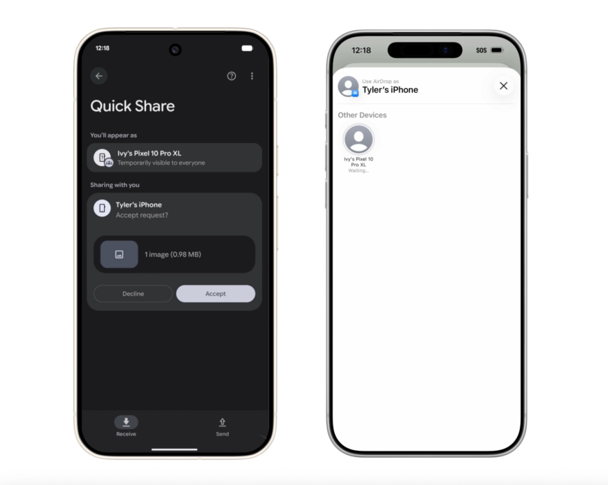 Android’s Quick Share Now Works With iPhone’s AirDrop, Starting With the Pixel 10 Series