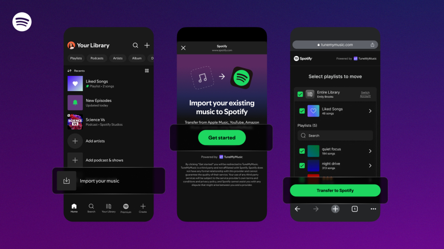 Spotify’s New Feature Lets Users Transfer Playlists From Other Streaming Services