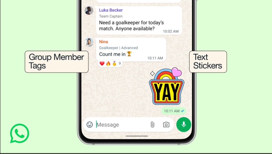 WhatsApp Introduces New Group Chat Features, Including Member Tags