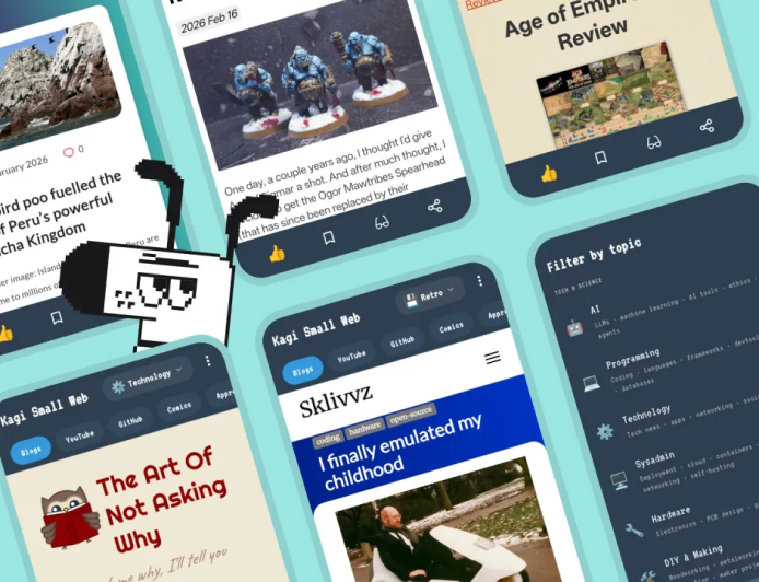 Kagi expands its human-curated “small web” experience to mobile