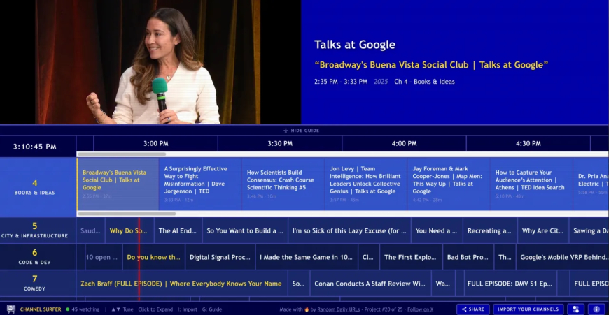 Channel Surfer turns YouTube into a classic cable TV-style experience