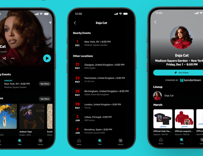 Amazon Music teams up with Bandsintown to add concert listings