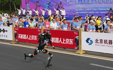 Robots outperform humans at the Beijing half-marathon