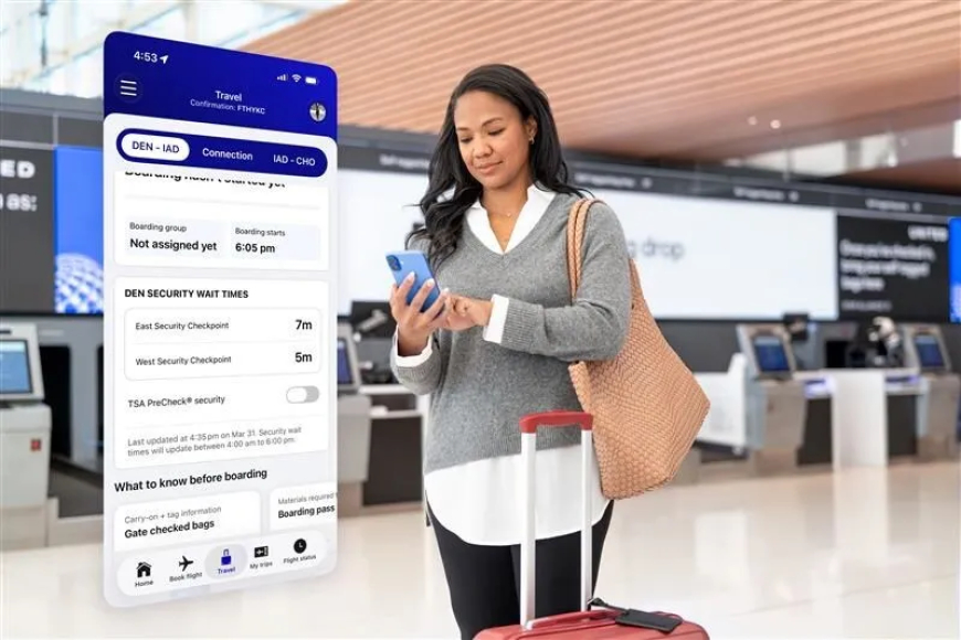 United Airlines app adds TSA wait time feature at select airports