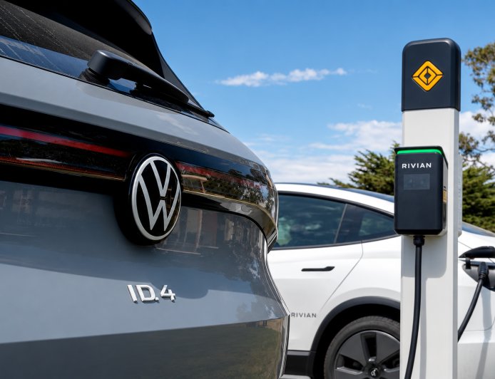 Volkswagen Engineers Charged in Rivian Insider Trading Case