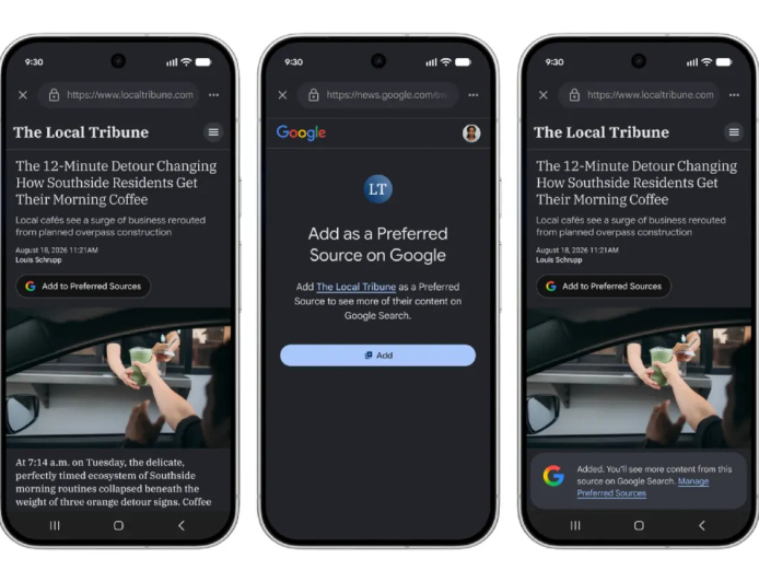 Google Gives Publishers a New Preferred Sources Button to Boost Visibility