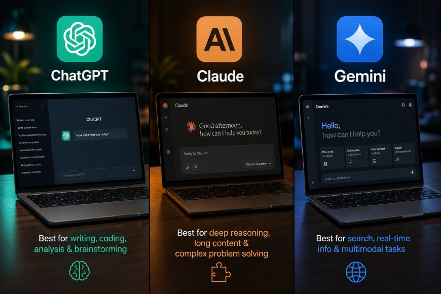 ChatGPT vs Claude vs Gemini: Which AI Assistant Is Best for Each Task?