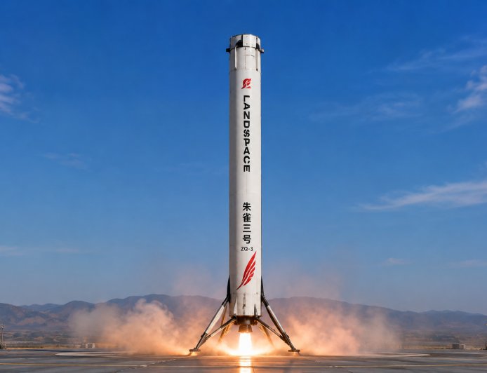Chinese Rocket Company LandSpace Successfully Lands Reusable Zhuque-3 Booster