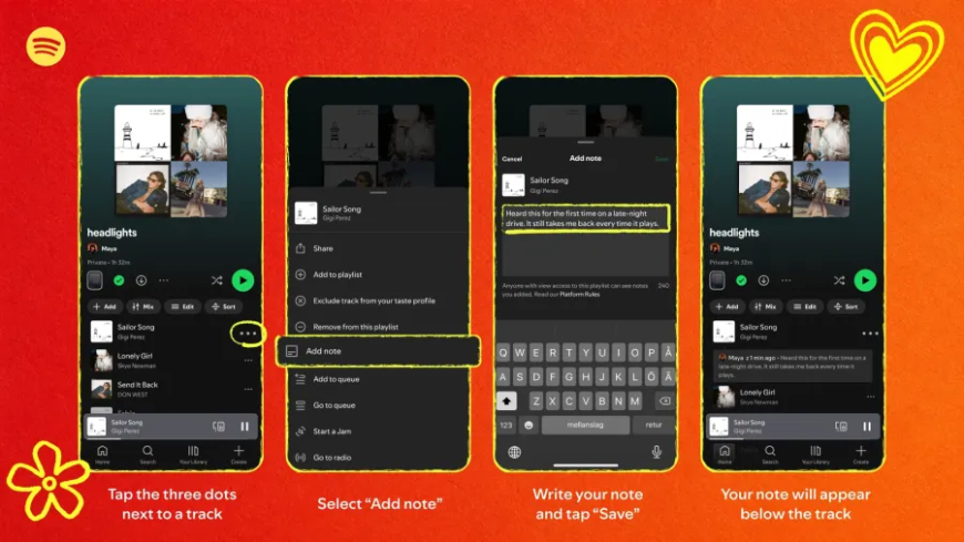 Spotify Launches User Notes to Let Users Add Personal Memories to Songs