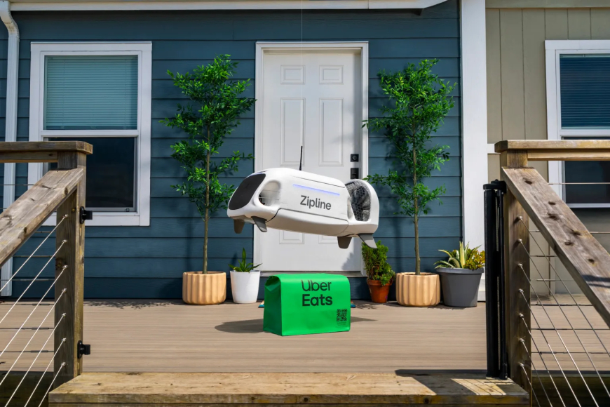 Uber Adds Zipline Drones to Uber Eats With 1M Daily Delivery Goal