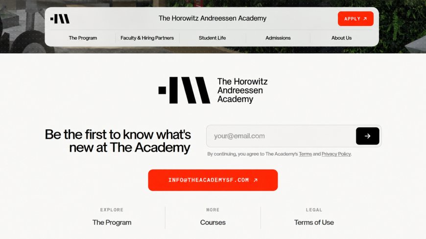 a16z Launches Founder Academy for High School Graduates Entering Tech