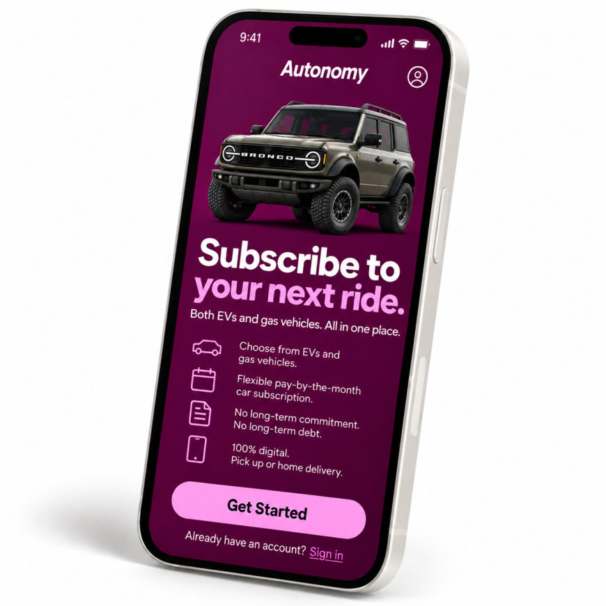 Autonomy Adds Gas Vehicles as It Revives Its Car Subscription Business