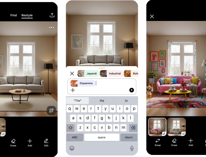 Pinterest Launches AI-Powered Restyle Feature to Redesign Rooms Virtually