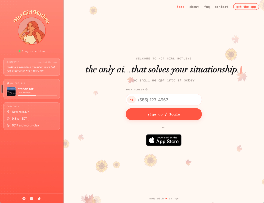 Hot Girl Hotline Brings AI Relationship Advice to Young Women