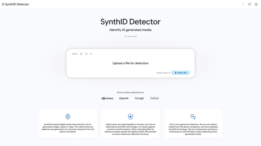 Google Opens SynthID Website to Verify AI-Generated Media